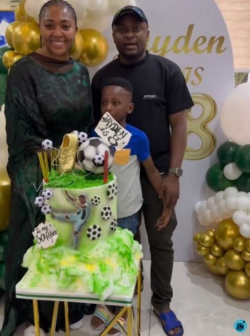 Ubi Franklin and Lilian Esoro come together to celebrate their son's 8th birthday Ubi Franklin and Lilian Esoro come together to celebrate their son's 8th birthday